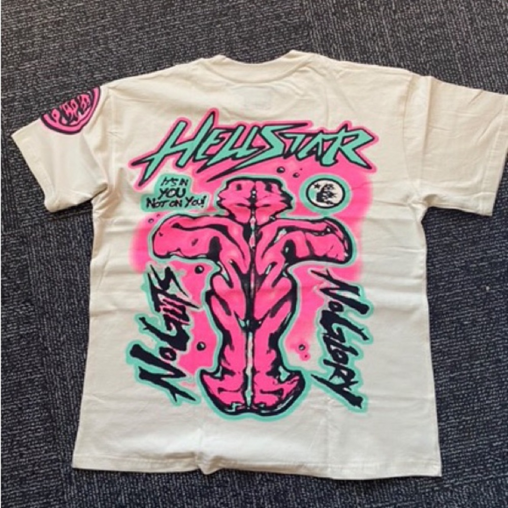 Color pink an white an blue brand hell star